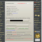 Once you see a bet you want to make, send the bitcoins to the specified address