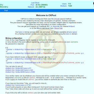 The Kano / CKPool Homepage