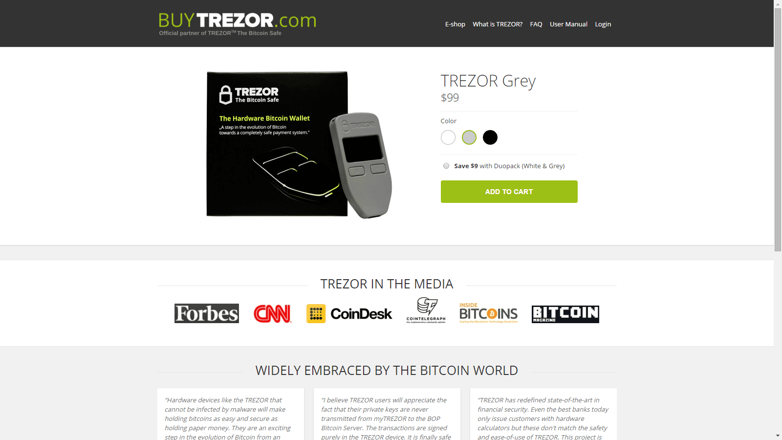 can you buy bitcoin on trezor