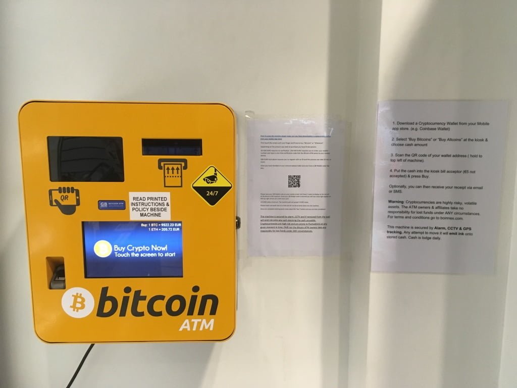 The wall mounted bitcoin and ethereum ATM